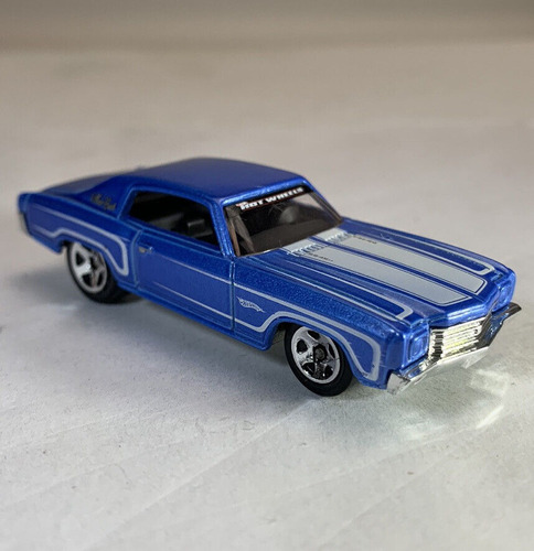 Hot Wheels 70 Monte Carlo Blue With Windshield Banner Loose