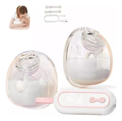 2pcs Extractor De Leche Manos Libres Eléctrico Recargable