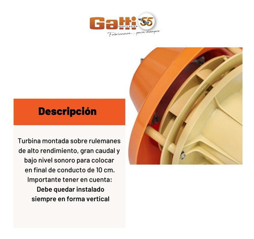 Imagen 5 de 9 de Extractor De Aire Satelital 10 Cm Para Baño/cocina Gatti Ven