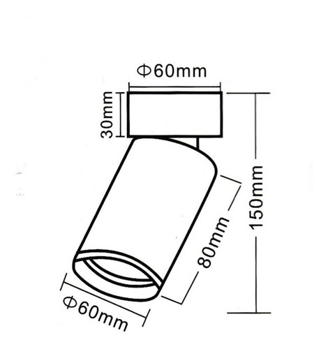 Imagen 3 de 4 de 3 Focos Porta Ampolleta Gu10 Sobrepuesto Dirigible Negro