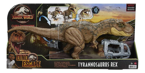 Jurassic World Toys Tyrannosaurus Rex Escape Extremo con movimiento de pisoteo