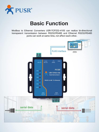 Pusr Rs232 Rs485 Modbus Rtu A Modbus Tcp Gateway Serial A Et