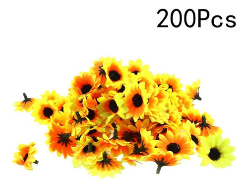 Hf 200 Cabezas De Girasol Artificiales De Plástico Realista.
