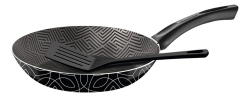 Sarten Antiadherente Tramontina Paris Texture 24 Cm Negro
