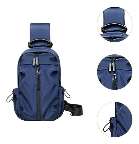 Js Bolso De Pecho Para Hombre, Tipo Bandolera, Moderno, Azul