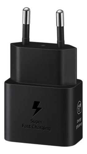 Cargador Samsung Ep-t2510 tipo C a C 25w de Pared con cable carga super rápida negro