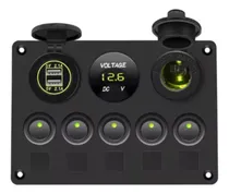 Comprar Painel Comando Elétrico 5 Chaves C\u002F Voltímetro Barco Lancha