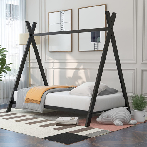Merax Montessori Bed - Cama Tipo Tipi De Metal Individual Pa