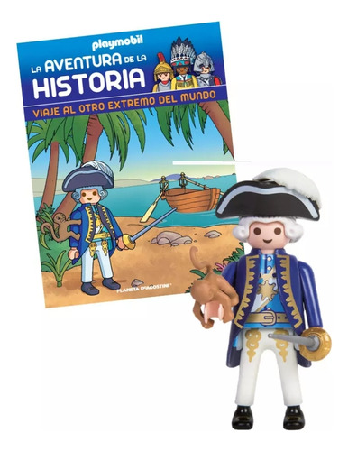 Figura Playmobil + Libro Viaje Al Otro Extremo Del Mundo