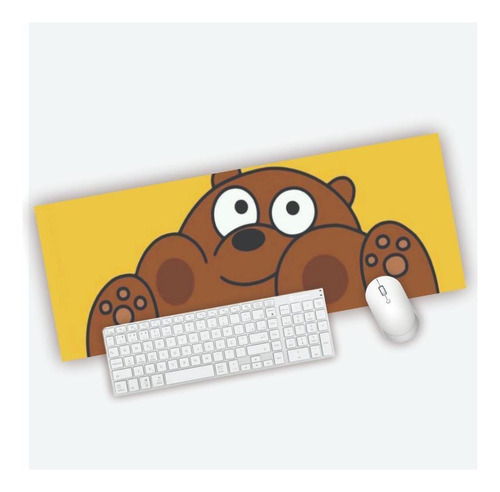 Mouse Pad Grande Gamer Urso Pardo