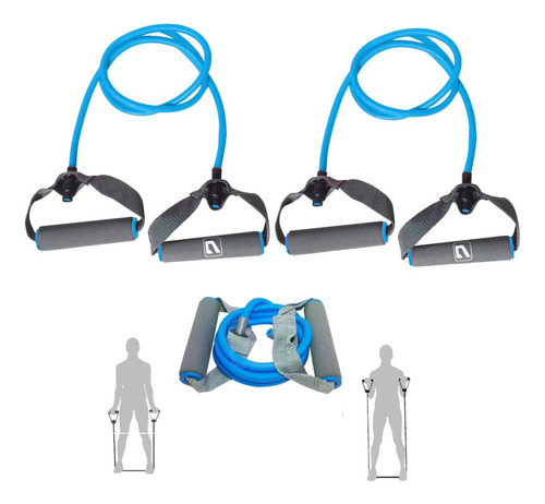 2 Elasticos Extensor Treino Academia Exercicio Tensão Forte