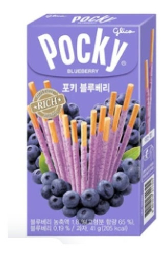 Imagen 1 de 4 de Pocky  Galleta Japonesa Blueberry  41g