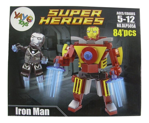 Armable Súper Héroe Iron Man 84 Piezas/juegos/juguete 