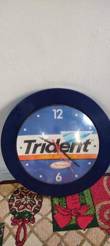 Reloj Con Publicidad Vintage De Chicles Trident