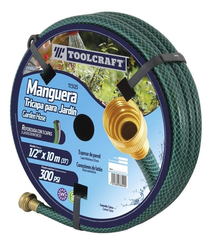 Manguera Tricapa Reforzada 1/2 X 15 M Toolcraft Tc5126