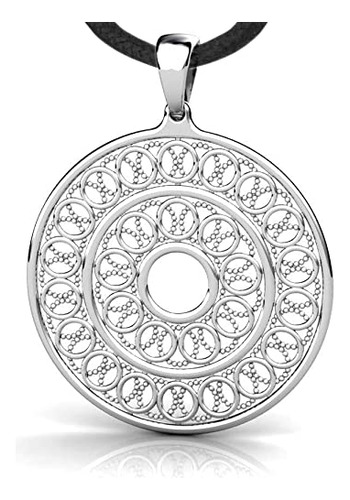 Collar De Chakra Mandala Plata Esterlina 925 - Filigree Boho