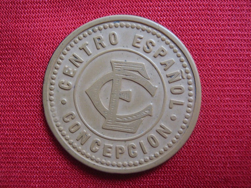 Ficha Centro Español De Concepción 2 Pesos 
