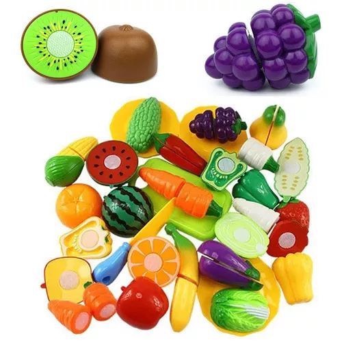 Comidinha De Brinquedo De Cortar Frutas Jogo Pop It 12pcs