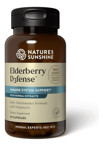 Nature´s Sunshine Elderberry D3fense Vitamina D3 90 Capsulas Sabor Sin sabor