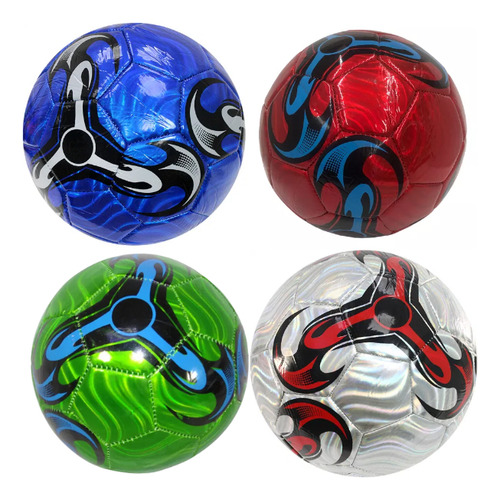 Pelota De Fútbol Numero 5 Colores Metalizados Color Azul