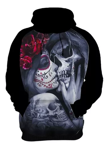 Camiseta Preta Masculina Caveira Mexicana Catrina Diamante