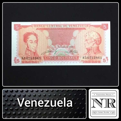 Venezuela - 5 Bolivares - Año 1989 - P # 70