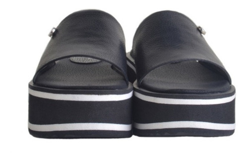 Zuecos Sandalias Bajos De Mujer De Cuero Pratt - Ferraro