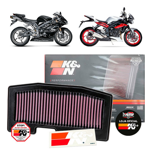 Filtro De Ar K&n Tb-6713 Triumph Daytona 675r Abs 675