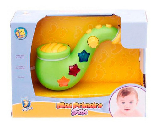 Imagem 2 de 2 de Instrumento Infantil Dican Meu Primeiro Saxofone
