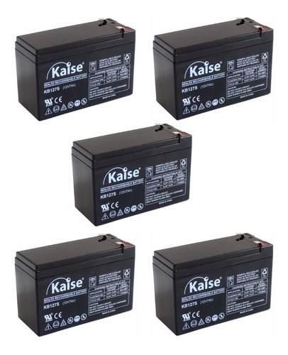 Imagen 1 de 8 de 5 Bateria Alarma 12v 7ah 7a Recargable Ups Leds Garantia 1 Año