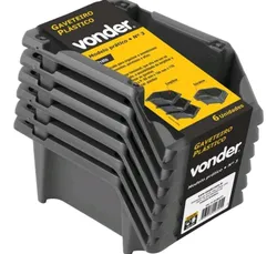 Comprar Kit 6 Pcs Gaveteiro Plástico Número 3 Preto Pequeno Vonder no Mercado Livre