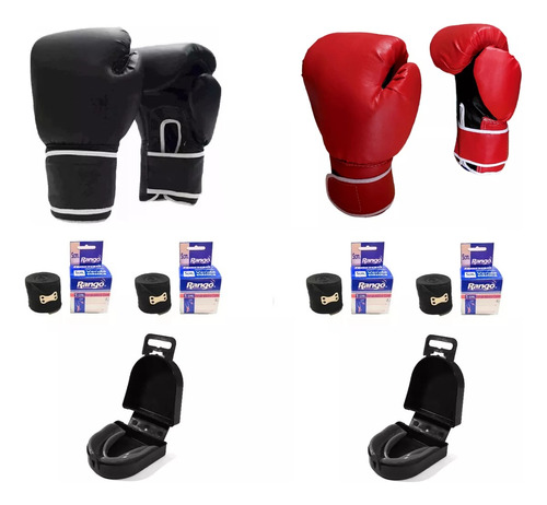 Kit Pareja De Combate, 6 Productos, Boxeo, Kick Boxing,shark