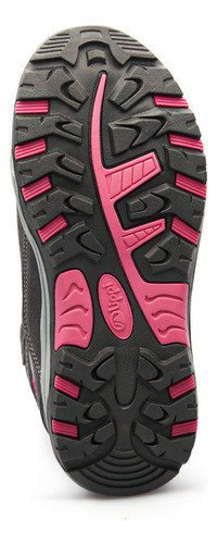 Botín Niña Puelo Cs Hi Velcro Gris / Fucsia Lippi I25