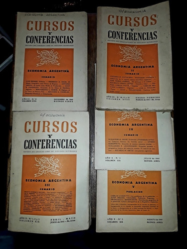 Cursos Y Conferencias Economía Argentina 5 Revistas 1941 