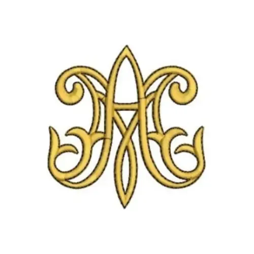 Matriz De Bordado Monograma Ave Maria Cód 0151 | MercadoLivre
