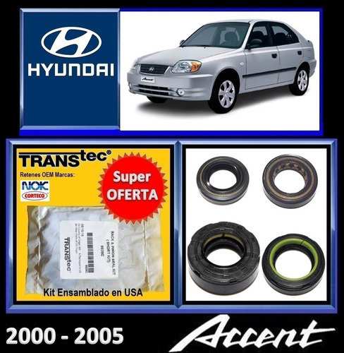 Accent 2000-2005 Kit Reparar Cremallera Dirección Hidráulica