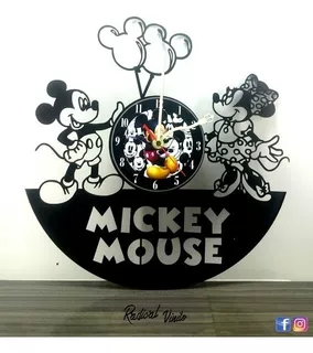 Reloj De Vinilo Walt Disney Mickey Minnie Regalo Decoracion