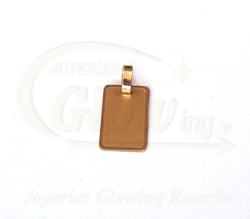 Medalla Oro 18k Lisa 15x10mm 0,6gr Grabado Gratis 