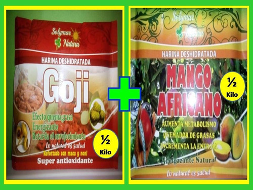 Goji + Mango Africano En Polvo ½ Kilo De C/u - Envíos Gratis