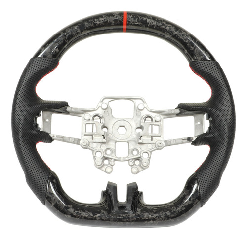 Volante De Fundo Plano Forjado Em Fibra De Carbono Perfurada