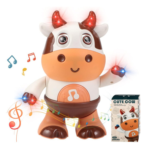 Juguetes Musicales De Vaca Para Bebé Con Música Y Luces Led