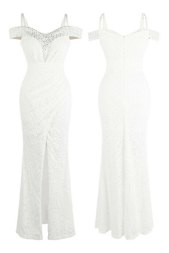 Vestido Importado Encaje Y Piedras Forrado Novias Y 15 Años