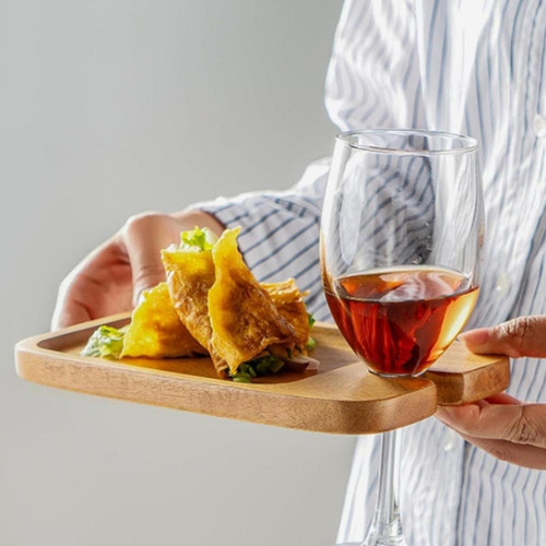 Tabla Para Servir Aperitivos Y Vino Con Soporte Para Vino,