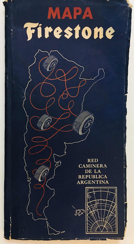 Mapa Firestone Argentina 1955 Red Caminera