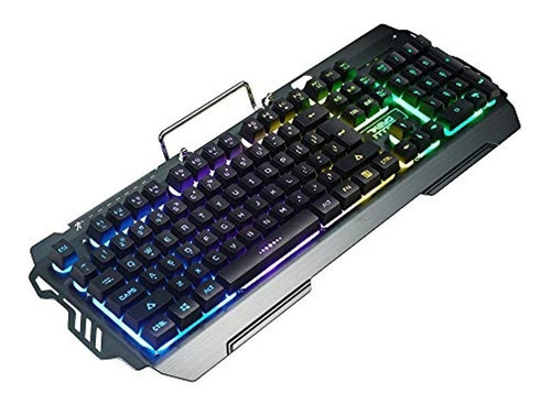 Teclado Metalico Para Juegos Con Cable, Teclado De Computad