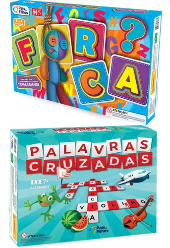 Jogo de Tabuleiro Infantil - Palavras Cruzadas - Pais e Filhos