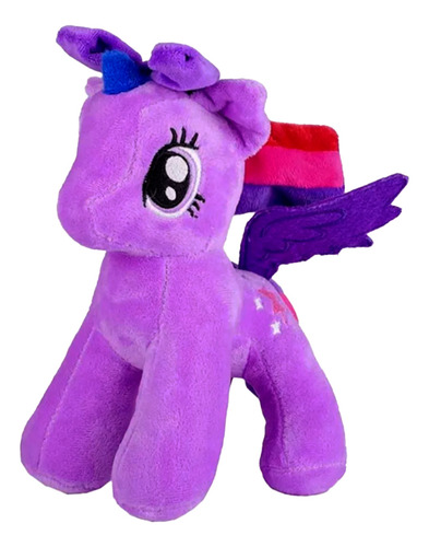 Brinquedo Boneca De Pelúcia Personagem Desenho Infantil Menina Pônei Twilight Sparkle Roxo - My Little Pony