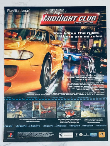 Anuncio Vintage Original Midnight Club Street Racing - Ps2
