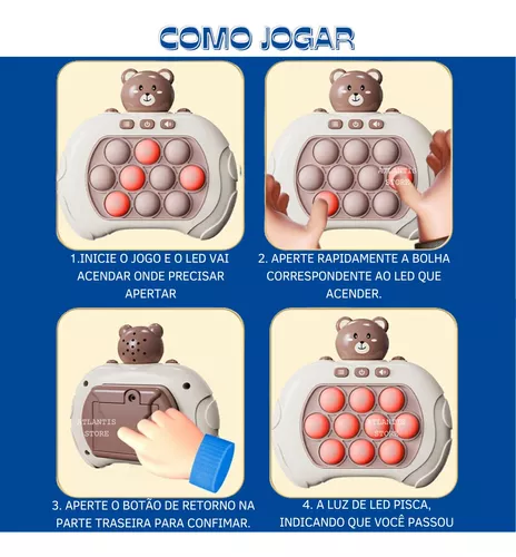 Pop It Jogo Game Educativo Anti Stress Divertido Infantil +3 Anos