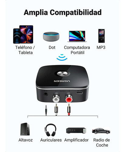 Receptor Bluetooth 5.0 De Audio 30445 Ugreen